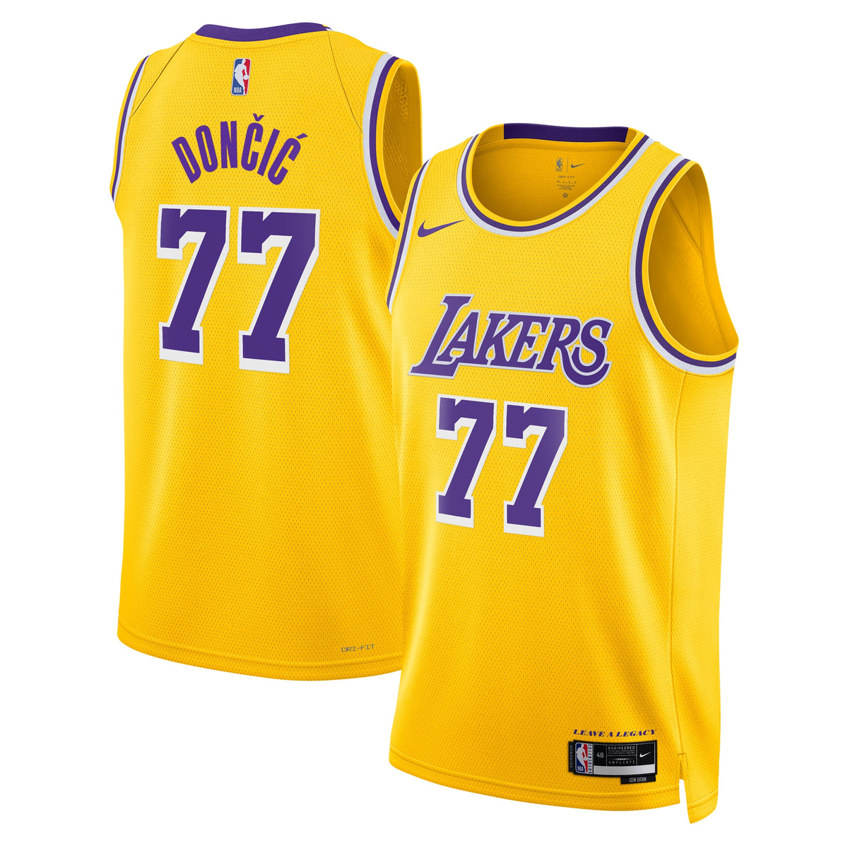 Regata Los Angeles Lakers - #77 Luka Dončić