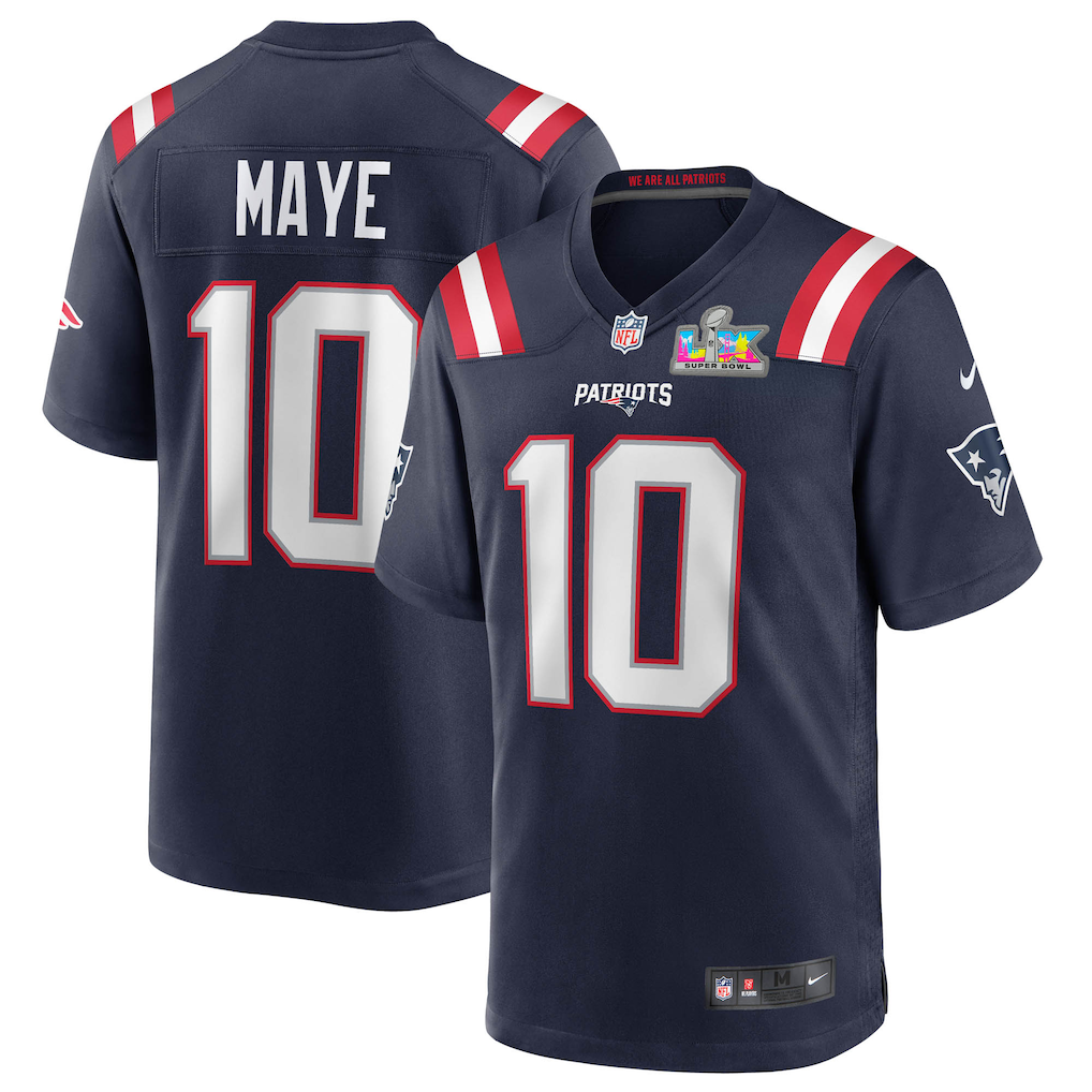 Jersey Super Bowl LX New England Patriots - #10 Drake Maye