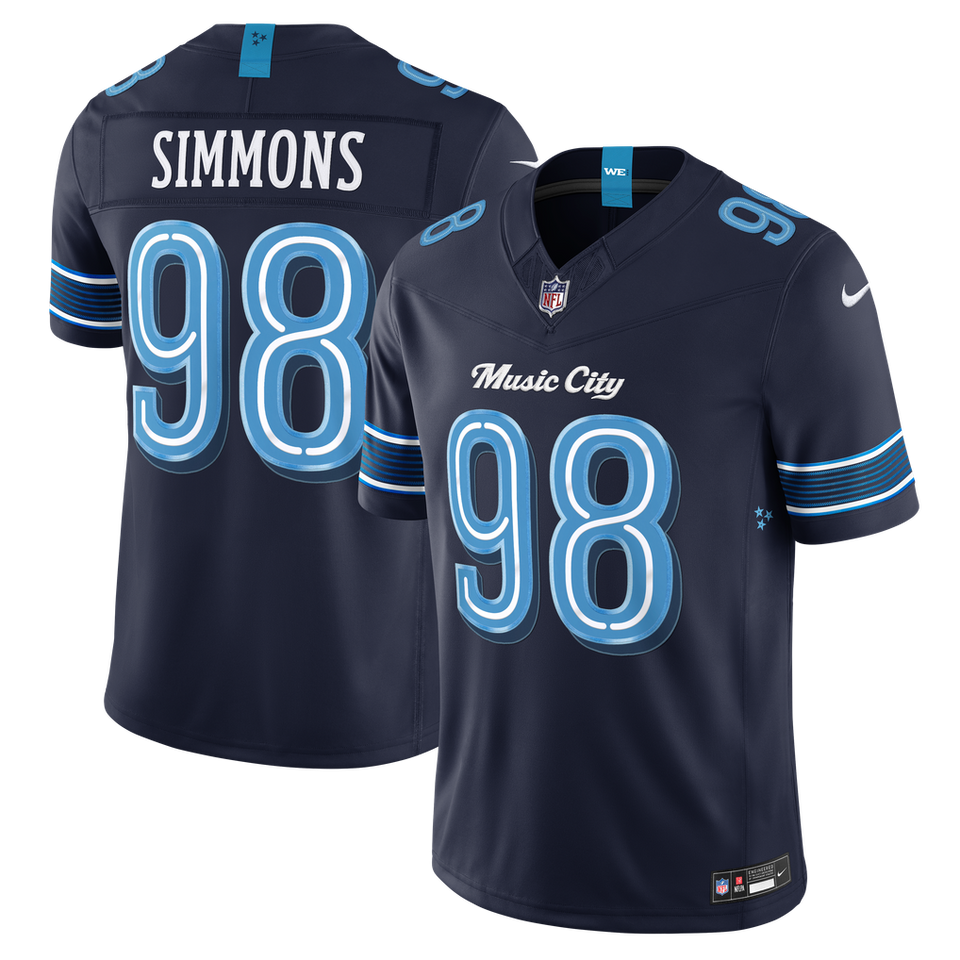 Jersey Rivalries Tennessee Titans - #98 Jeffery Simmons