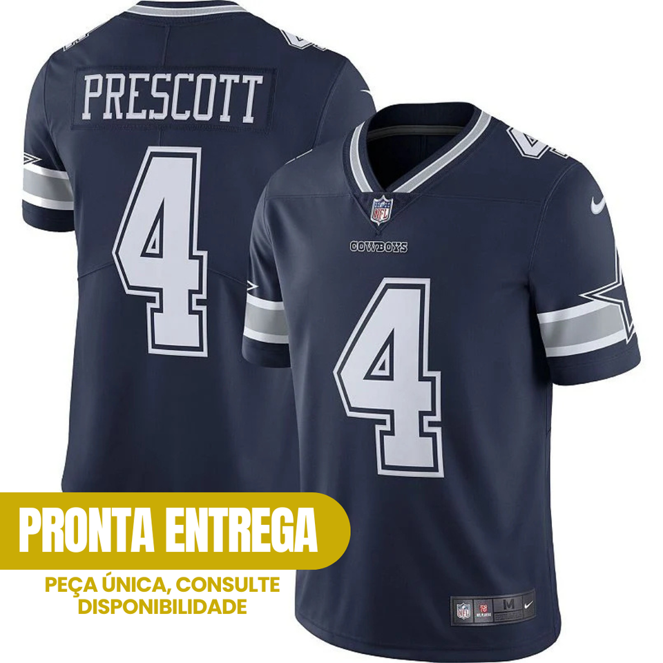 Jersey Dallas Cowboys- #4 Dak Prescott (Pronta Entrega)