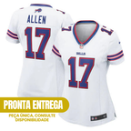 Jersey Buffalo Bills - #17 Josh Allen (Feminina, Pronta Entrega)