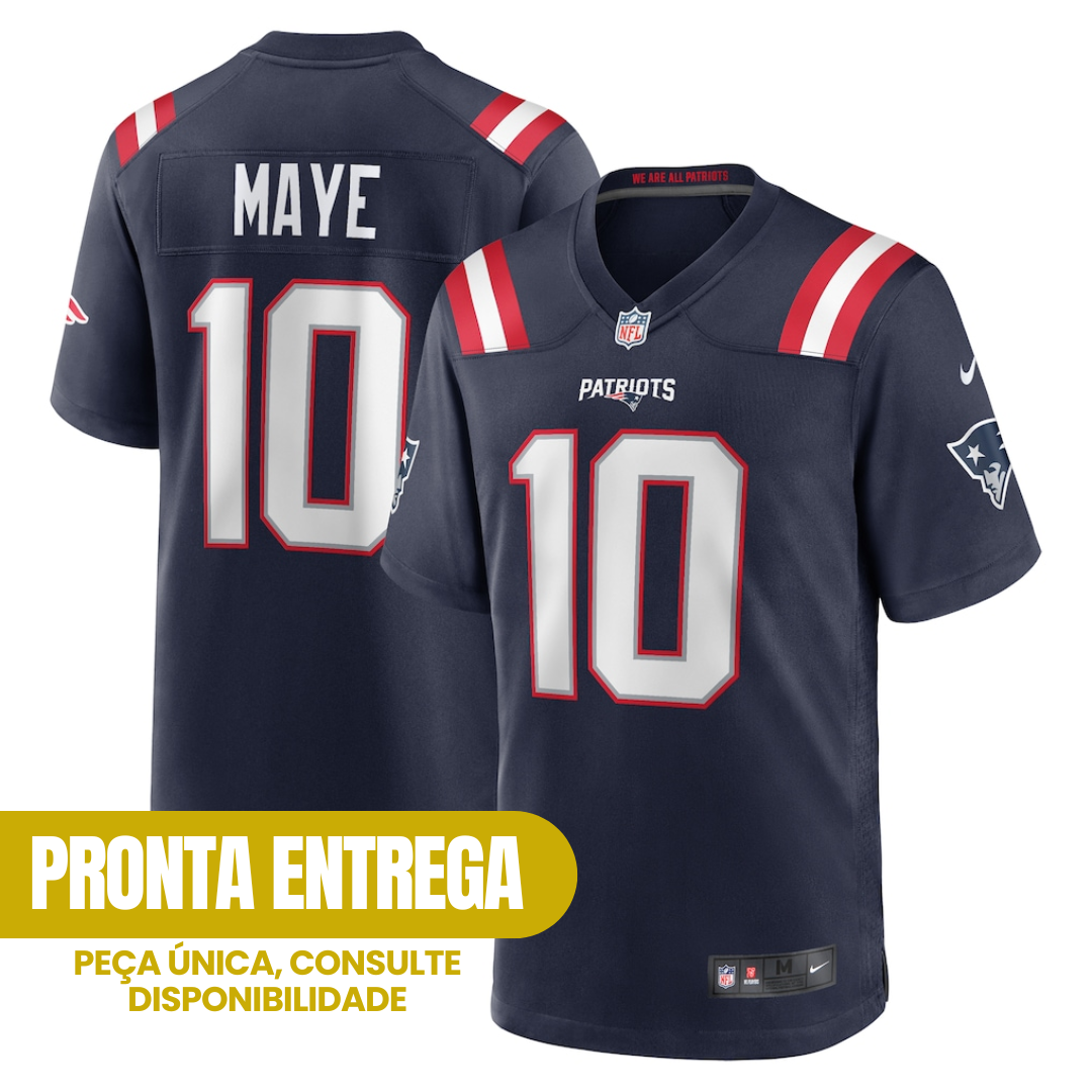 Jersey New England Patriots- #10 Drake Maye (Pronta Entrega)