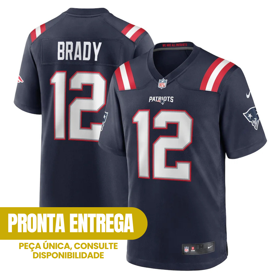 Jersey New England Patriots - #12 Tom Brady (Pronta Entrega)