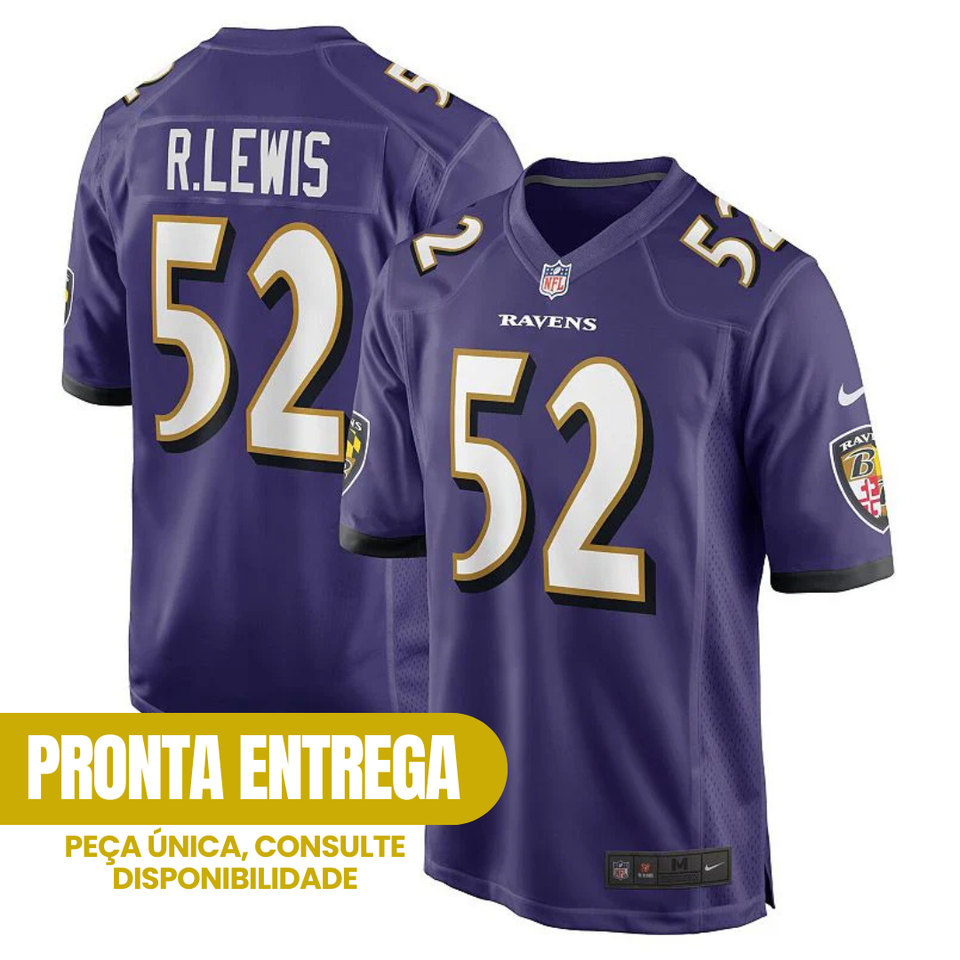 Jersey Baltimore Ravens - #52 Ray Lewis (Pronta Entrega)