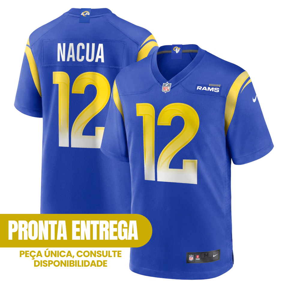 Jersey Los Angeles Rams- #12 Puka Nacua (Pronta Entrega)