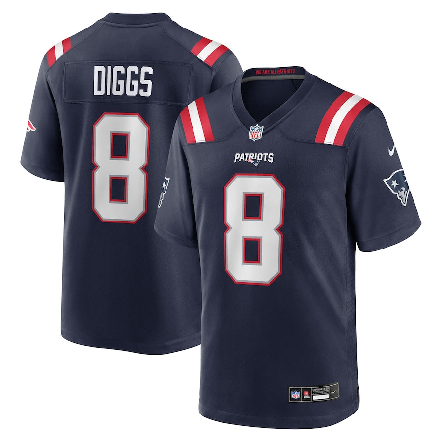 Jersey New England Patriots - #8 Stefon Diggs