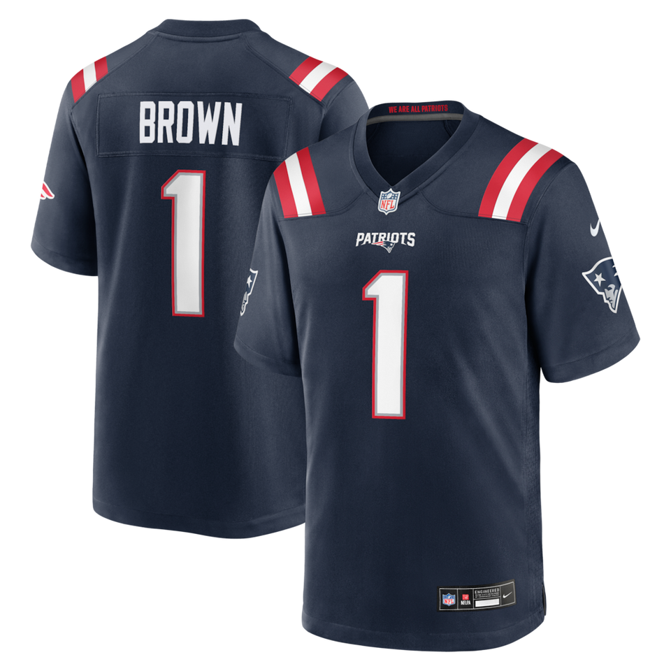 Jersey New England Patriots - #1 A.J. Brown