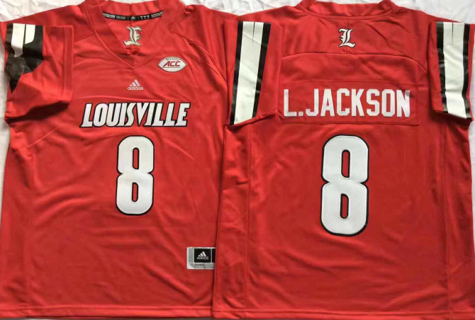 Jersey Louisville Cardinals - #8 Lamar Jackson