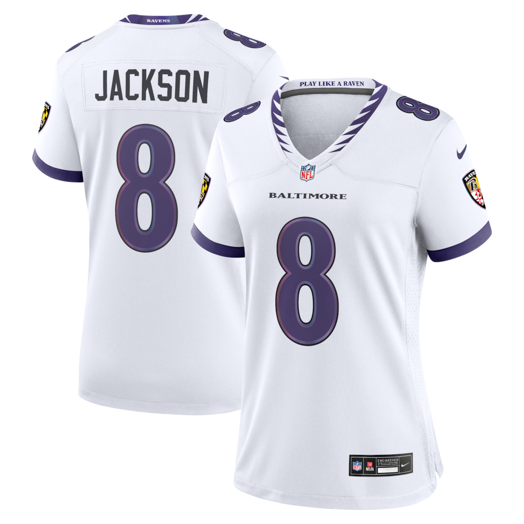 Jersey Baltimore Ravens - #8 Lamar Jackson (Feminina)