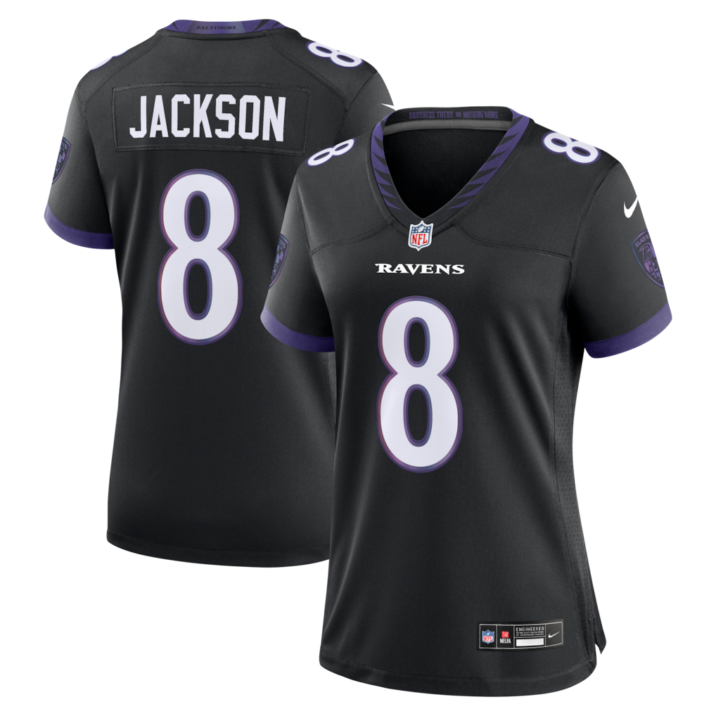 Jersey Baltimore Ravens - #8 Lamar Jackson (Feminina)