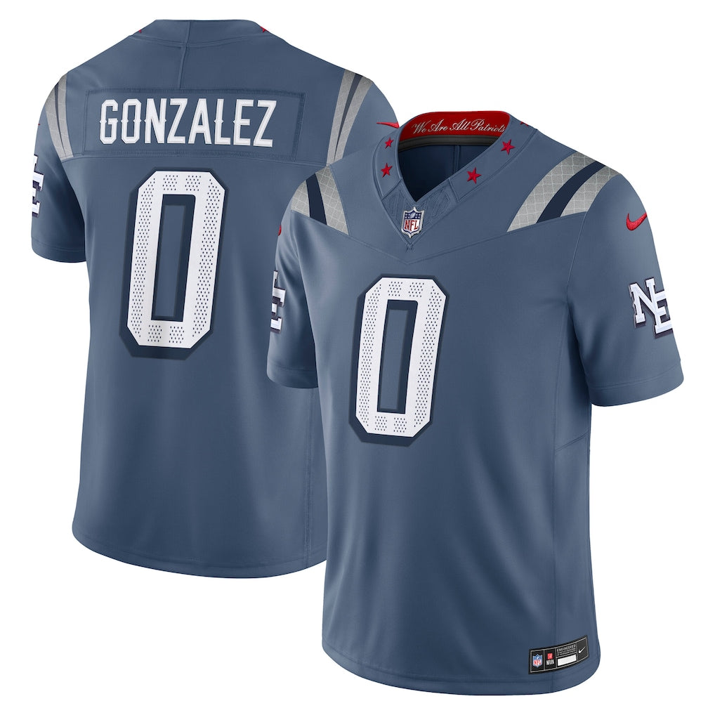 Jersey Rivalries New England Patriots - #0 Christian Gonzalez