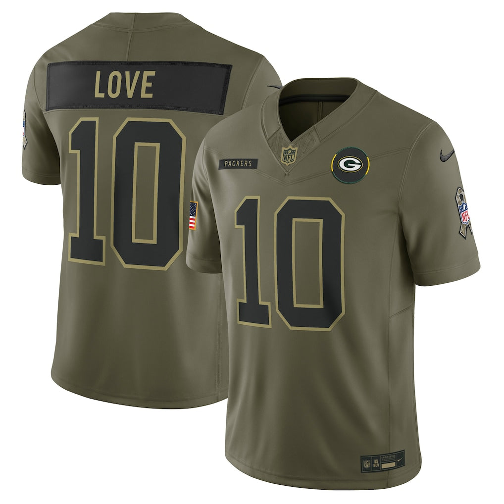 Jersey Salute to Service Green Bay Packers - #10 Jordan Love