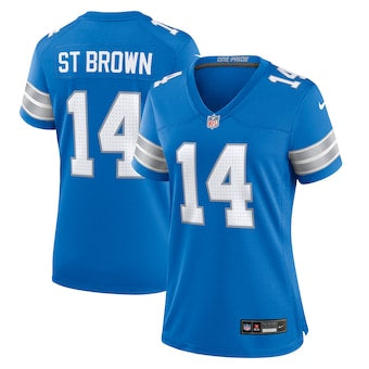 Jersey Detroit Lions  - #14 Amon-Ra St. Brown (Feminina)